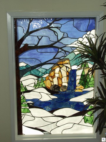 Winter At Lake Mead - Stained Glass in Liberace Townhome
