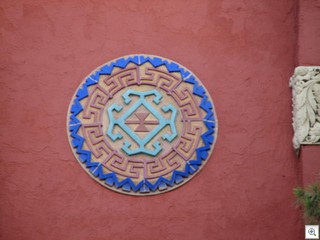One of the 3 medallions on the origianal Historic Las Vegas High School