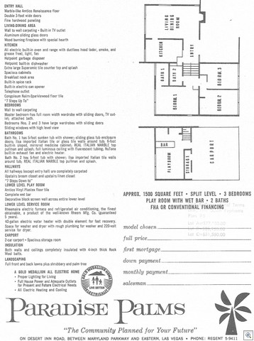 Plan 5 Paradise Palms 1963 Brochure0002