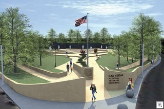 Veteran's Memorial At Huntridge Circle Park In Downtown Las Vegas