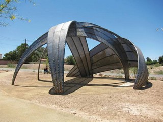 Flamingo Arroyo Public Art and Shelter - photo by Las Vegas Weekly