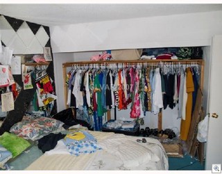 Debbies boyfriend got drunk and broke the closet doors. Debbie was  happy to have easier access to her clothes.