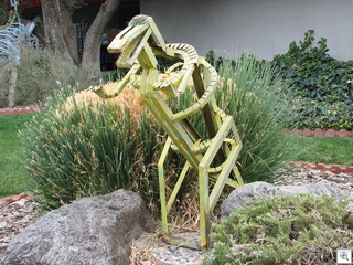 yard art in the historic neighborhood of Beverly Green