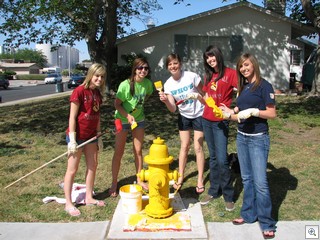 Bishop Gorman High School Students At The Huntridge and Marycrest Historic Neighborhood Beautification Event