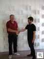 Las Vegas Realtor Jack LeVine, who authors VeryVintageVegas.com congratulates the Kevin Bowman, the newest proud owner of a Palmer and Krisel home in Paradise Palms