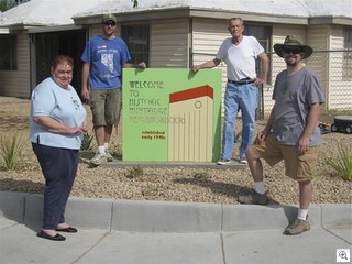 Huntridge West Neighborhood Association Installs Monument Signs At Entrance To Historic Las Vegas Neighborhood - photo credit: Downttown View