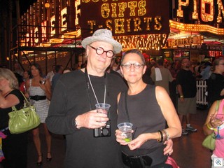 John Van Hamersveld and his wife Aleda at Mayor Oscar Goodman's 70th Birthday party