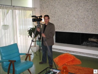 Jake Gorst of Design On Screen filming the William Krisel Documentary in Las Vegas