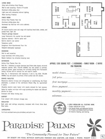 Paradise Palms Las Vegas Plan 20002