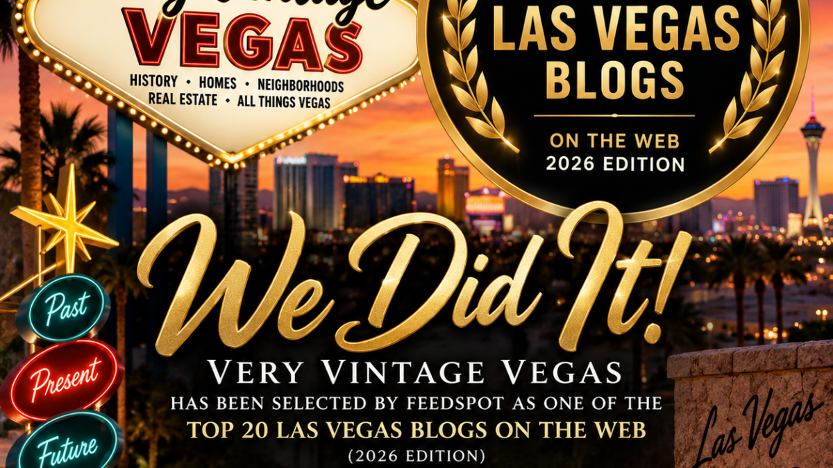 Very Vintage Vegas Named One of the Top 20 Las Vegas Blogs on the Web!